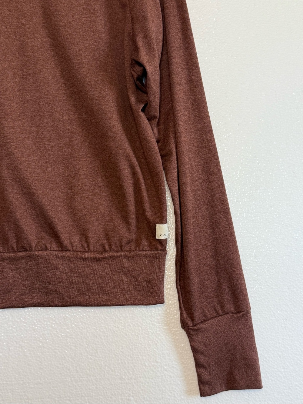 Vuori Daydream Crew Long Sleeve Shirt Size M Brown Heather VW133 - Picture 4 of 12